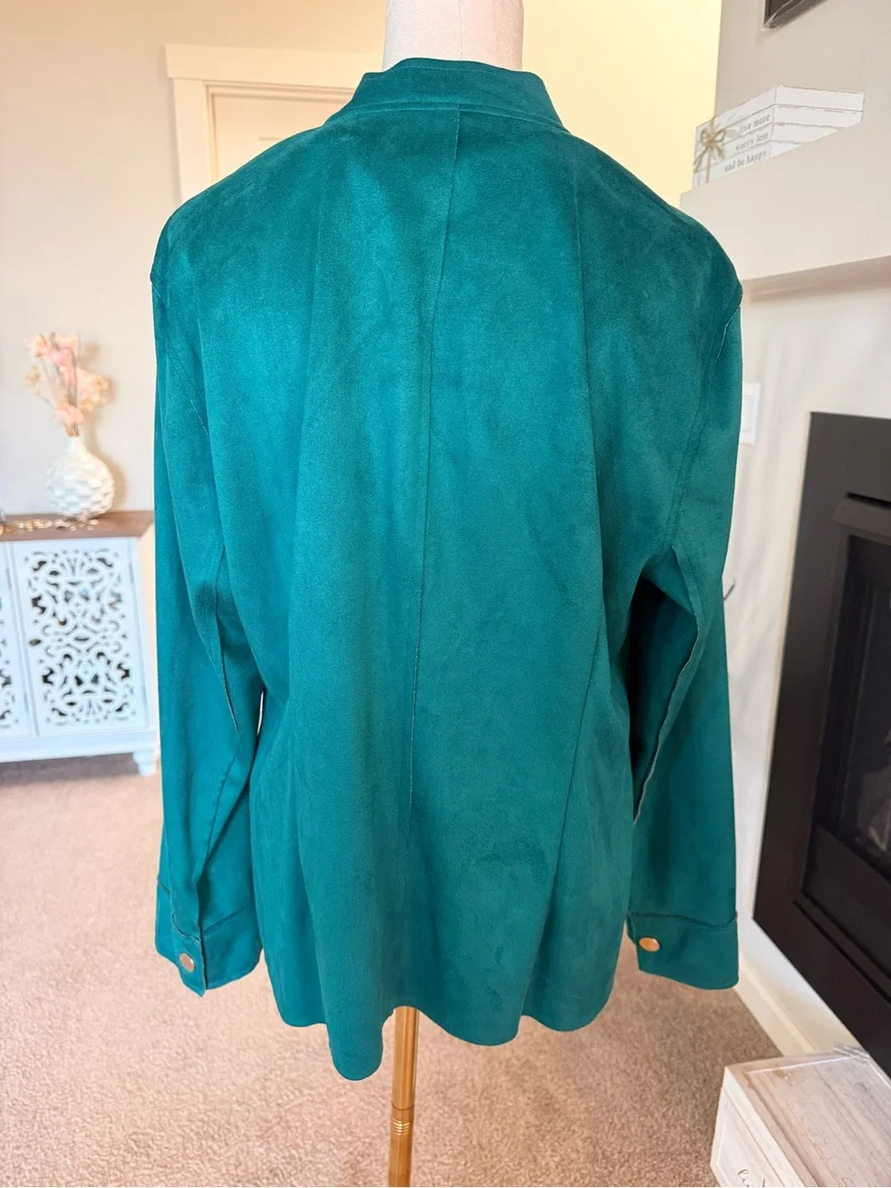 Chico's Suede Button-Front Jacket - Picture 2 of 8
